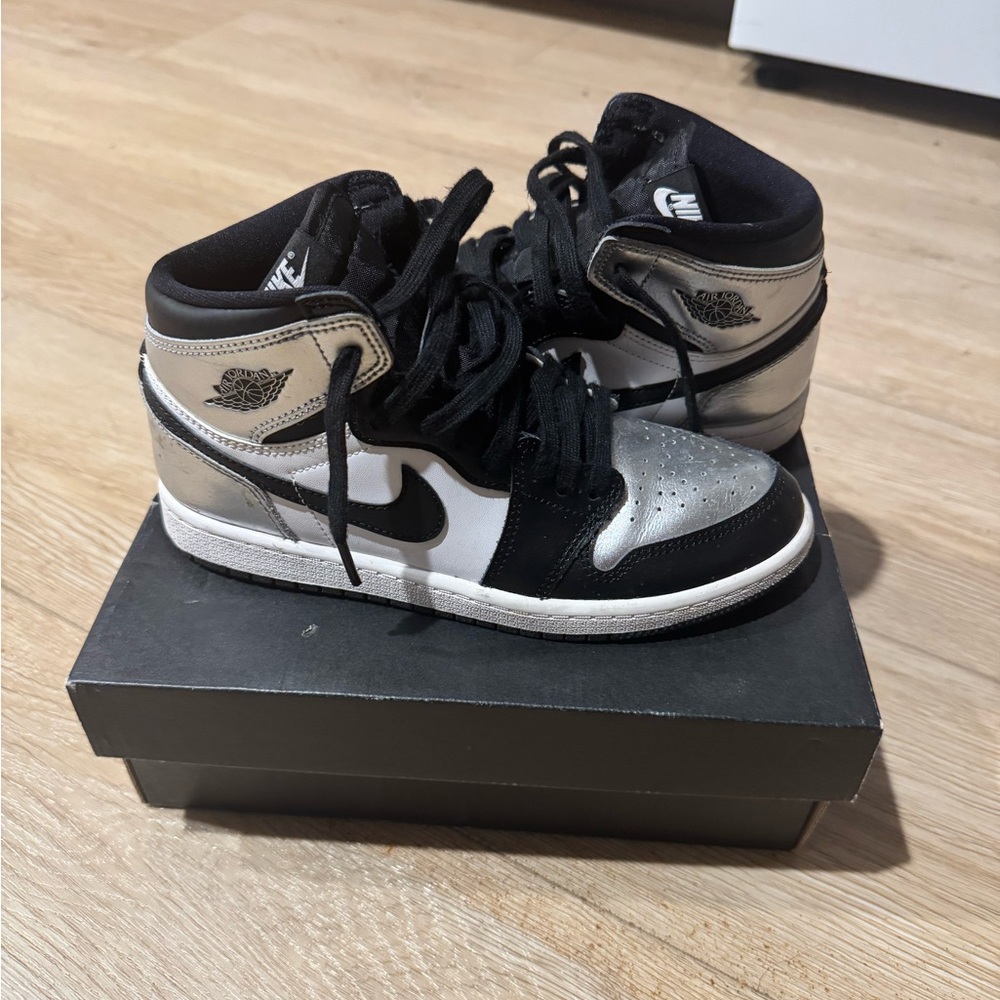 Nike Kids Black and Gray High-Top Sneakers